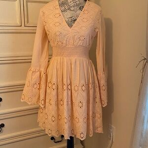 Elegant Blush Lace Dress